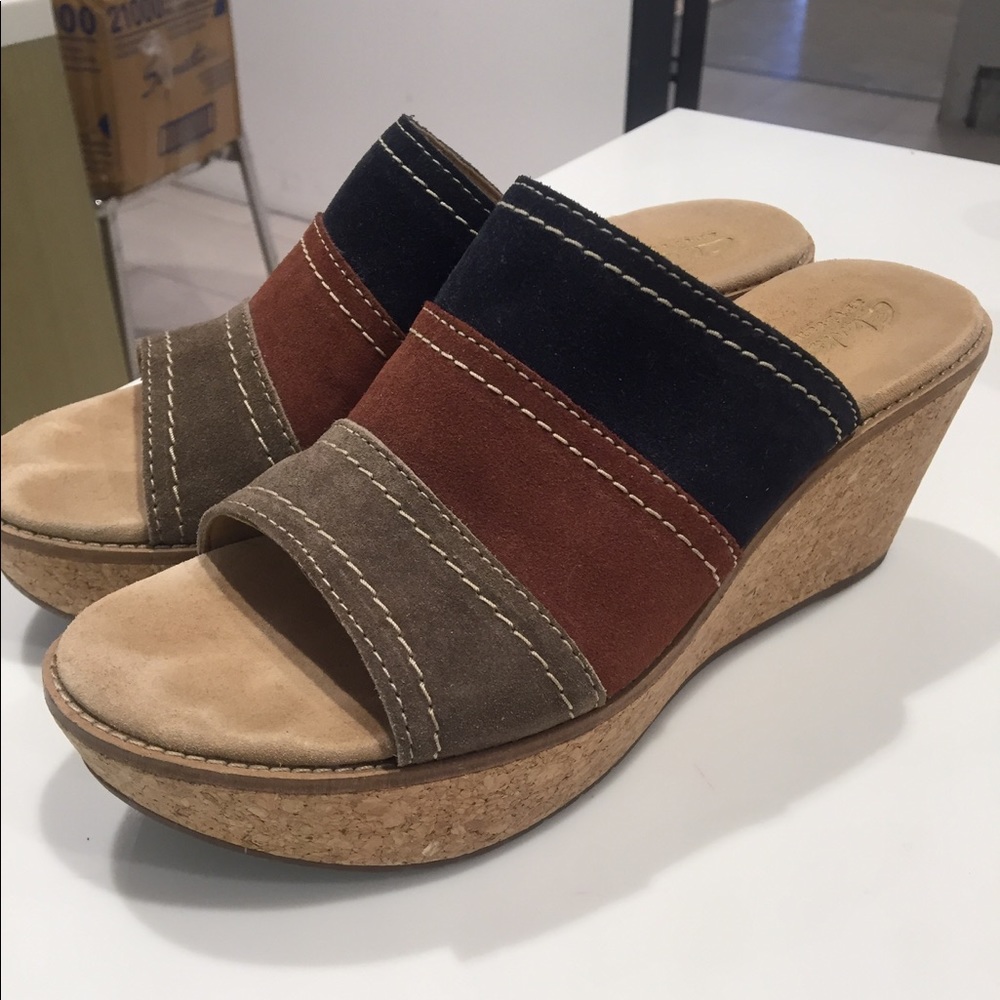 Clarks Fall Mule Wedges